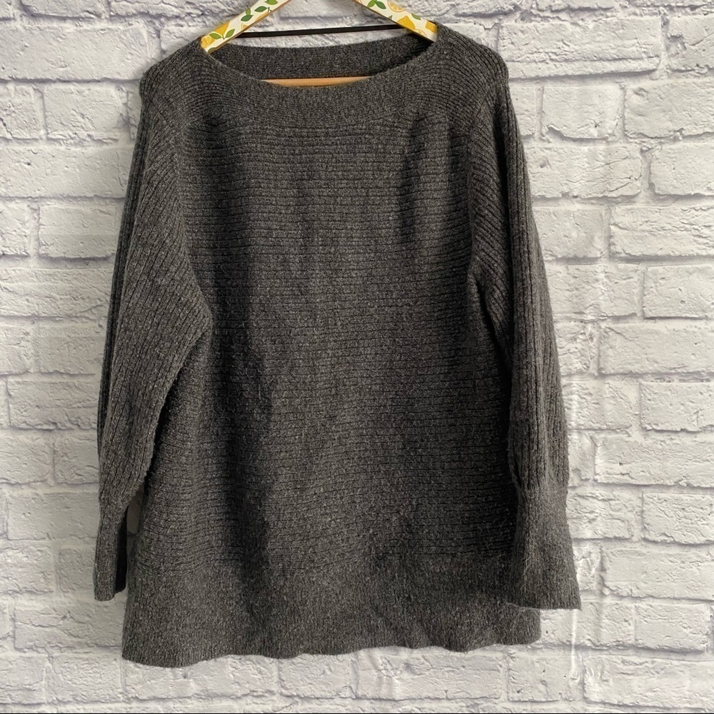 Lane Bryant Women's Gray Long Sleeve Knit Sweater Size 14/16